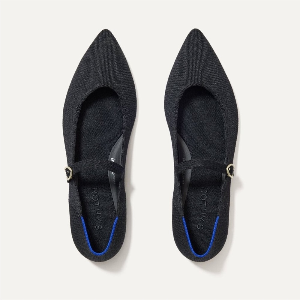 Rothy's Black Maryjane Flats with Point
